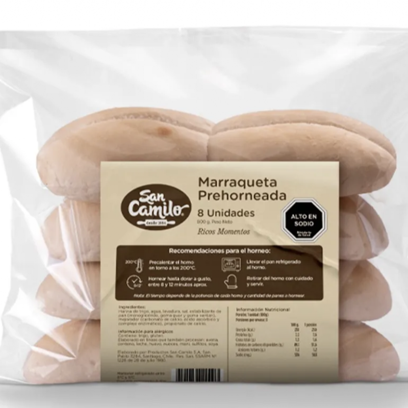 MARRAQUETA PRE HORNEADA 8 UND